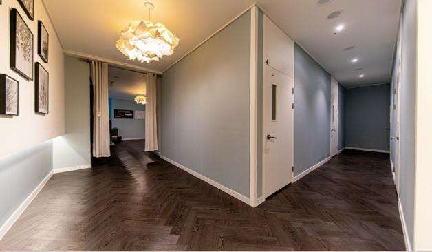 천안 두정동 마실테라피 복도 실제 샵사진