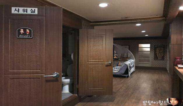 제천 중앙동 태국정통마사지 복도 샤워실 가는 통로