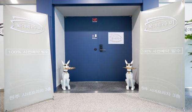 원주 무실동 꽃테라피 입구 실제 샵사진